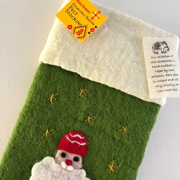 Felted Wool Christmas Stockings - Picture 3 of 10